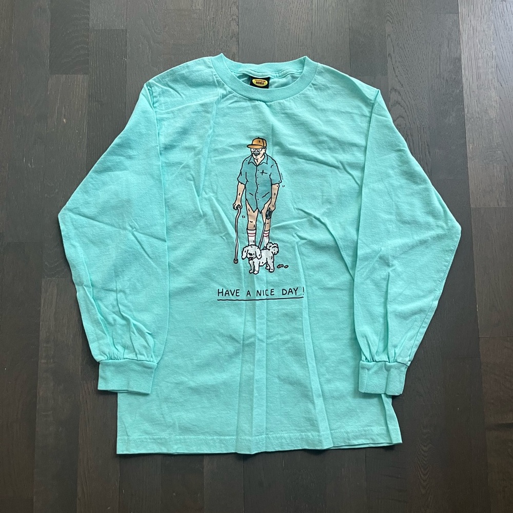 Brother Merle sky blue have a nice day longsleeve shirt